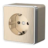 Werkel Розетка с заземлением Gallant (шампань рифленый) / W5071010