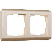 Werkel Рамка на 2 поста (шампань, Stream) / W0022111