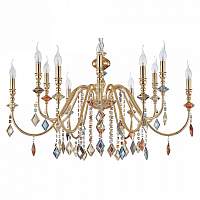 Подвесная люстра Crystal Lux Mercedes 1 MERCEDES SP6+6 GOLD/COLOR - цена и фото