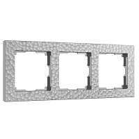 Werkel Рамка на 3 поста (серебряный, Hammer) / W0032406