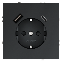Розетка с USB, A+C Voltum S70 VLS040507