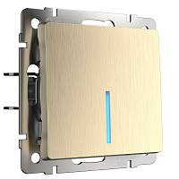 Werkel Выключатель одноклавишный с подсветкой (шампань рифленый) / W1110110
