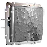 Werkel Розетка влагозащ. с зазем. с защит. крышкой и шторками (серебряный, Hammer) / W1271206