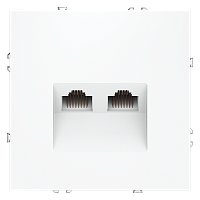 Розетка компьютерная двойная Voltum S70 VLS060202