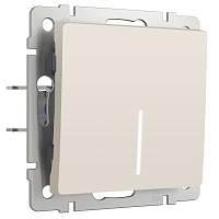 Werkel Выключатель одноклавишный проходной с подсветкой (айвори матовый) / W1112162