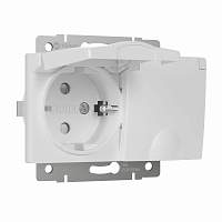 Werkel Розетка двойная влагозащ. с зазем. с защит. крышками и шторками (белый) / W1172201