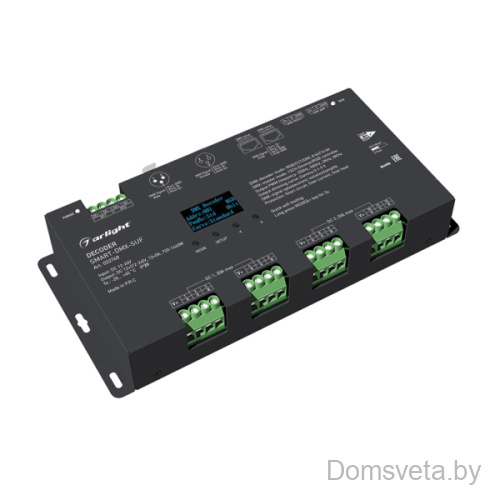 Декодер SMART-DMX-SUF (12-24V, 12x5A, XLR3, RJ45) Arlight - цена и фото