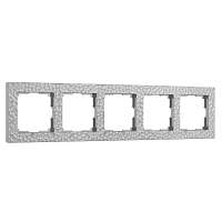 Werkel Рамка на 5 постов (серебряный, Hammer) / W0052406