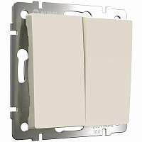 Werkel Выключатель двухклавишный (айвори матовый) / W1120062