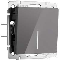 Werkel Выключатель одноклавишный проходной с подсветкой (графит акрил) / W1112144