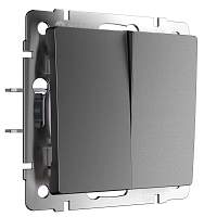 Werkel Перекрестный переключатель двухклавишный (графит матовый) / W1123064