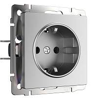 Werkel Розетка с заземлением (серебряный матовый) / W1171065