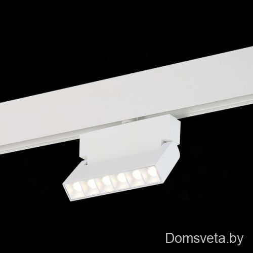 Магнитный трековый светильник белый LED 1*6W 4000K 532Lm Ra>80 36° IP20 L120xW22xH134 48V ST362.546.06