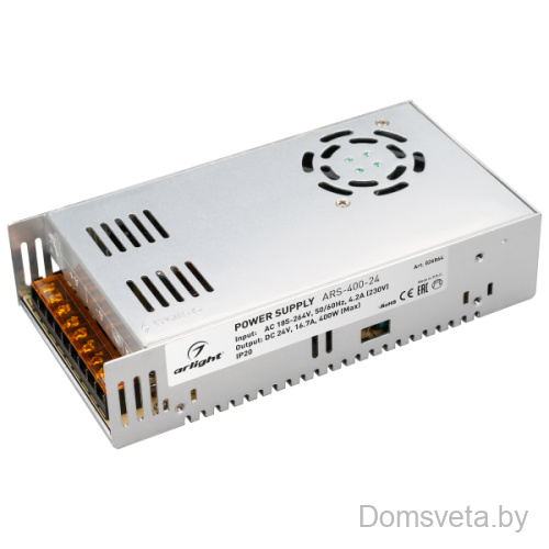 Блок питания ARS-400-24 (24V, 16,7A, 400W) Arlight 026864 - цена и фото