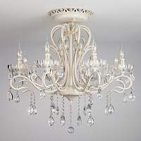 Подвесная люстра с хрусталем Eurosvet Etna 12205/8 белый (00000059679) - цена и фото