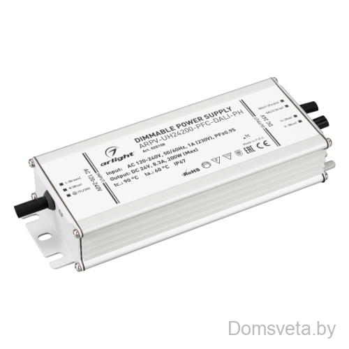 Блок питания ARPV-UH24200-PFC-DALI-PH (24V, 8.3A, 200W) Arlight 028108 - цена и фото