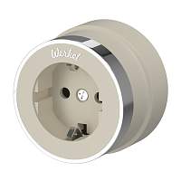 Werkel Розетка с заземлением Vintage (слоновая кость матовый/хром) / W5871055