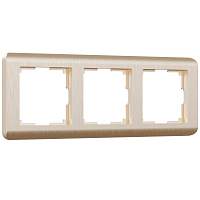 Werkel Рамка на 3 поста (шампань, Stream) / W0032111