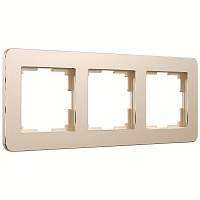Werkel Рамка на 3 поста (шампань, Platinum) / W0032611