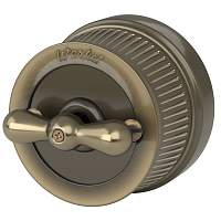 Werkel Выключатель на 4 положения двухклавишный Retro (Бронзовый) / WL19-01-05