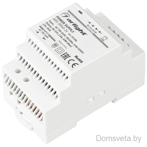 Блок питания ARV-DR60-24 (24V, 2.5A, 60W) Arlight 031086 - цена и фото