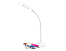 Светодиодная настольная лампа с беспроводной зарядкой DE588 WH белый LED 3000-6400K 3W - цена и фото