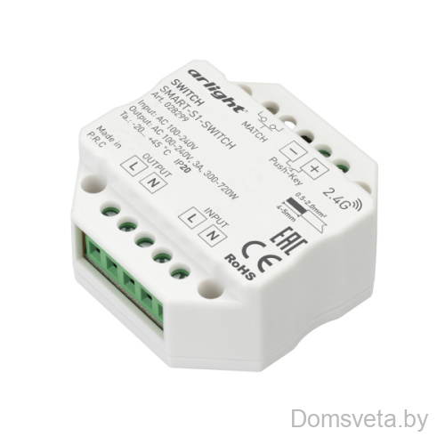 Контроллер-выключатель SMART-S1-SWITCH (230V, 3A, 2.4G) Arlight 028299 - цена и фото