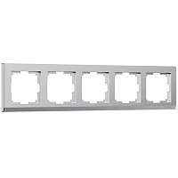 Werkel Рамка на 5 постов (серебряный матовый, Stark) / W0051865