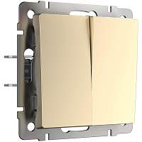 Werkel Выключатель двухклавишный проходной (шампань) / W1122011