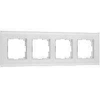 Werkel Рамка на 4 поста (белый soft-touch, Senso) / W0043101