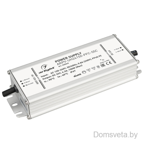 Блок питания ARPV-UH24150-PFC-55C (24V, 6.3A, 150W) Arlight 025045 - цена и фото