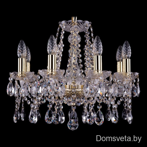 Подвесная люстра Bohemia Ivele Crystal 1413 1413/8/165/G - цена и фото