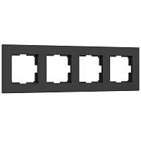 Werkel Рамка на 4 поста (черный матовый, Slab) / W0042908