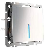 Werkel Выключатель одноклавишный проходной с подсветкой (глянцевый никель) / W1112102