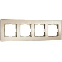 Werkel Рамка на 4 поста (шампань soft-touch, Senso) / W0043111