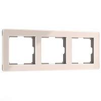 Werkel Рамка на 3 поста (айвори, Acrylic) / W0032743