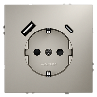 Розетка с USB, A+C Voltum S70 VLS040503