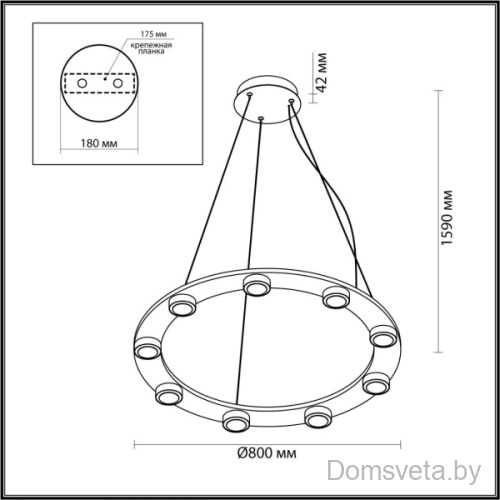 Подвесная светодиодная люстра Odeon Light TURMAN 6631/75L - цена и фото