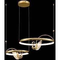 Подвесная люстра LED с пультом Wertmark WE466.04.303 LETIZIA 4+4+58 Вт LED 3000K/4000K/6000K золото - цена и фото