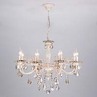 Люстра с тонированным хрусталем Eurosvet Elisha 3281/8 белый с золотом / тонированный хрусталь (00000063383) - цена и фото