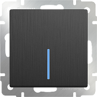 Werkel Выключатель одноклавишный с подсветкой (графит рифленый) / W1110104