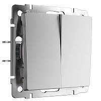 Werkel Выключатель двухклавишный (серебряный матовый) / W1120065