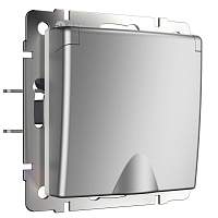 Werkel Розетка влагозащ. с зазем. с защит. крышкой и шторками (серебряный) / W1171206