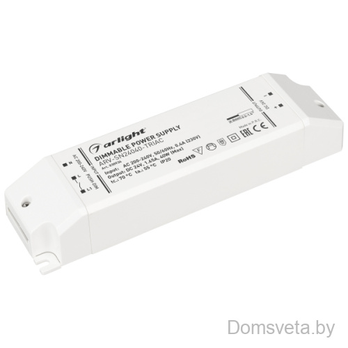 Блок питания ARV-SN24040-TRIAC (24V, 1.65A, 40W) Arlight - цена и фото