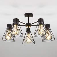 Потолочная люстра в стиле лофт Eurosvet Trappola 70107/5 черный (a044747) - цена и фото