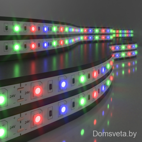 Лента светодиодная 60Led 14,4W IP20 мульти Elektrostandard 5050 24V 60Led 14,4W IP20 RGB - цена и фото