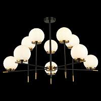 ST LUCE SL1203.402.10 Люстра потолочная ST-Luce Черный, Латунь/Белый E27 10*60W - цена и фото