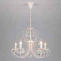 Люстра с хрусталем Eurosvet Alda 3305/5 белый с золотом / прозрачный хрусталь (00000063411) - цена и фото