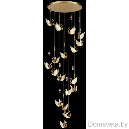 Подвесная люстра LED с пультом Wertmark WE466.18.306 LETIZIA 4 Вт LED 3000K/4000K/6000K золото - цена и фото