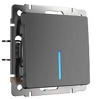 Werkel Выключатель одноклавишный проходной с подсветкой (графит рифленый) / W1112104